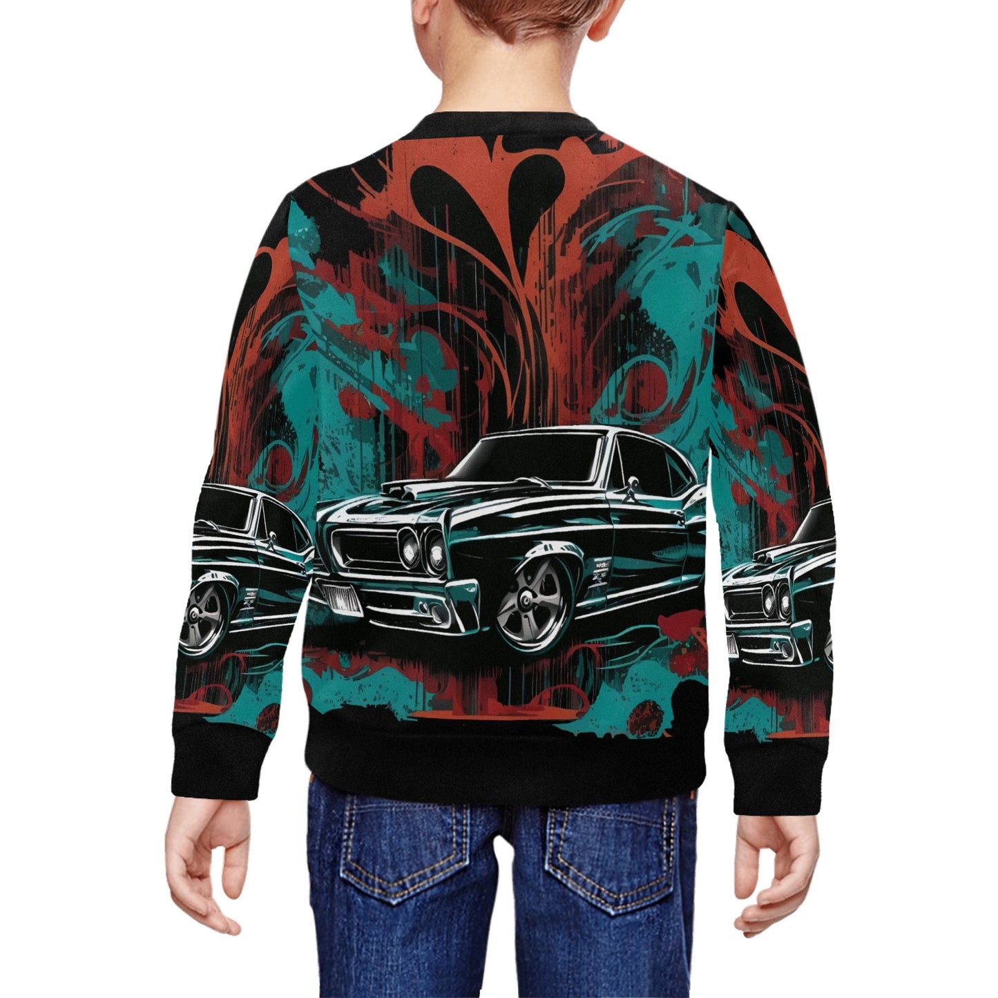 Vintage Sports Racing Car Children's Crew neck Sweatshirt  -My Bright Side Clothing