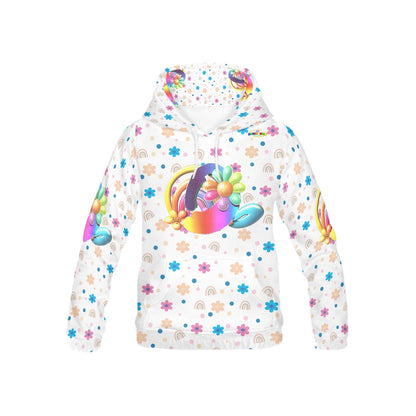 Beautiful Rainbow Flowers Pattern and Graphic Children's Hoodie-My Bright Side Clothing