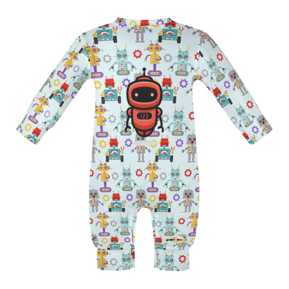 Cute Robots Pattern Baby Romper-My Bright Side Clothing