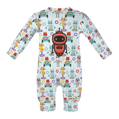 Cute Robots Pattern Baby Romper-My Bright Side Clothing