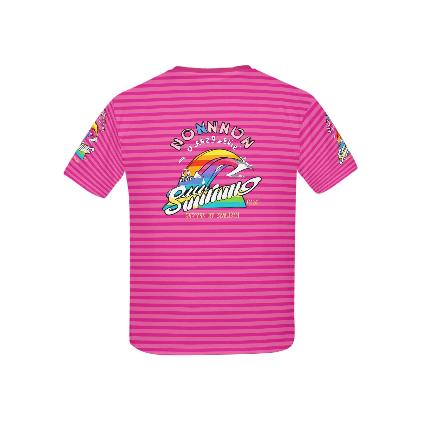 Pink Surfing life logo Children's T-Shirt-My Bright Side Clothing