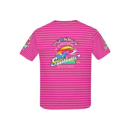 Pink Surfing life logo Children's T-Shirt-My Bright Side Clothing