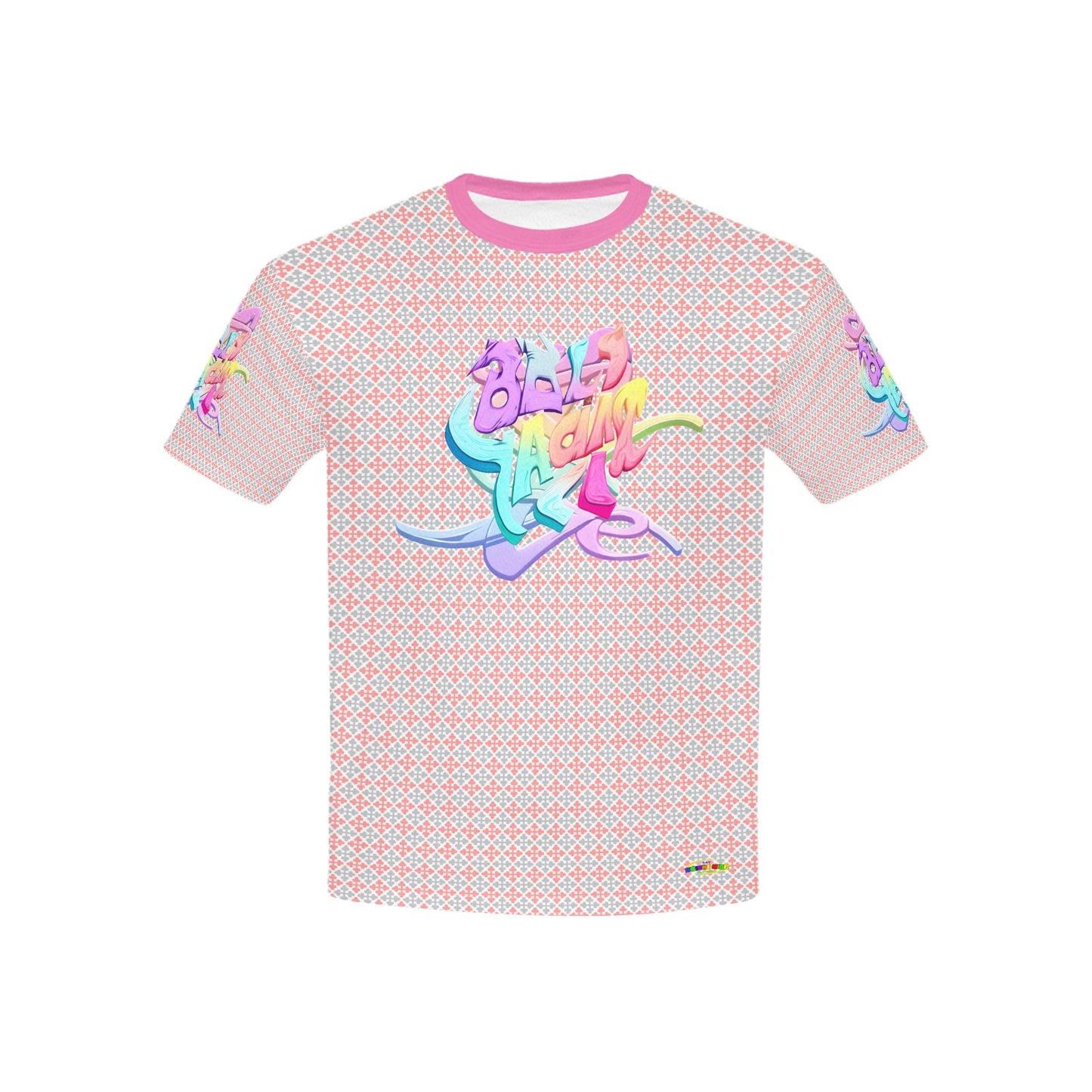 Colourful Pastel Alphabet and Number Fun Graffiti Children's T shirt -My Bright Side Clothing