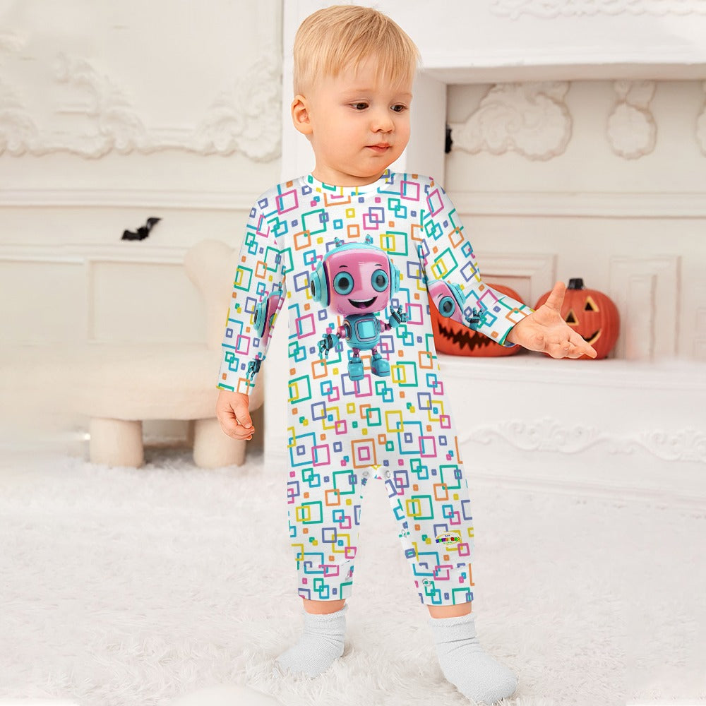 Cute Robot Baby Romper-My Bright Side Clothing