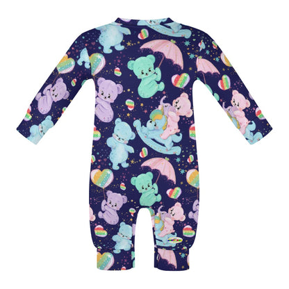 Cute Pastel Rainbow Bears Baby Romper- My Bright Side Clothing