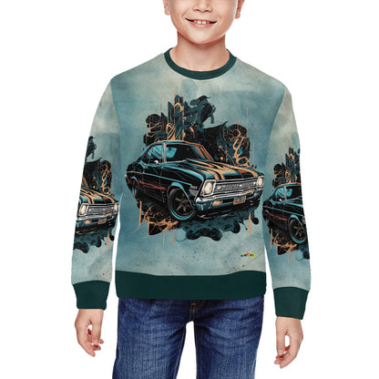 Vintage Sports Racing Car Children's Crew neck Sweatshirt  -My Bright Side Clothing