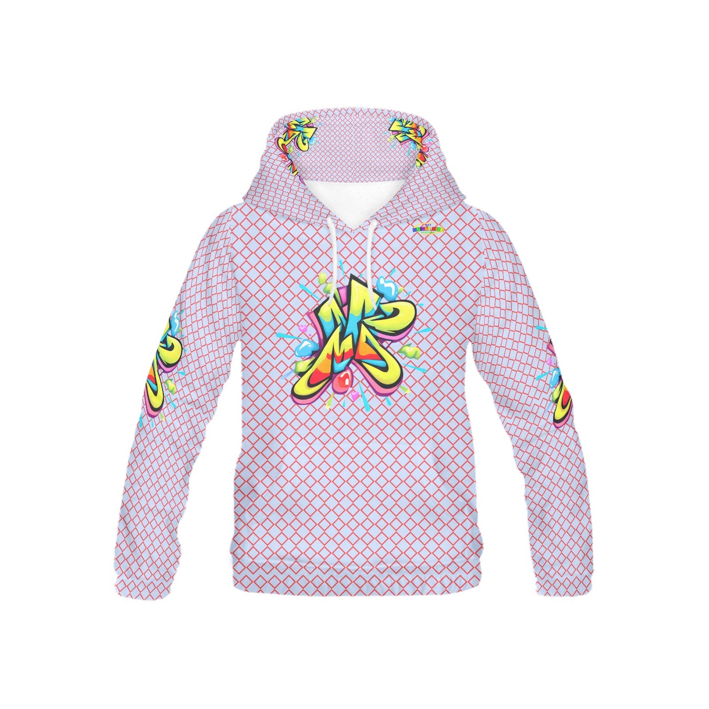 Pastel Purple Fun Alphabet Graffiti Pattern Children's Hoodie-My Bright Side Clothing