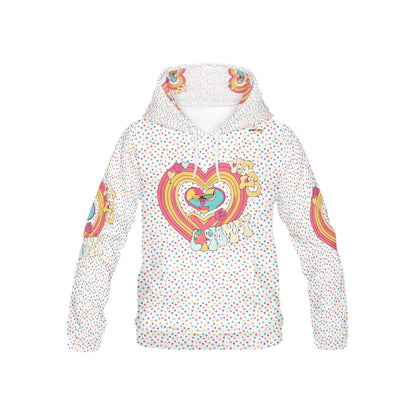 Cute Groovy Heart Logo and Pattern Children's Hoodie--My Bright Side Clothing