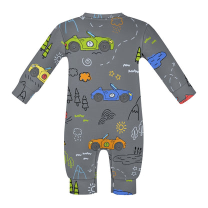 Cute Race Cars Baby romper - My Brightside Clothing