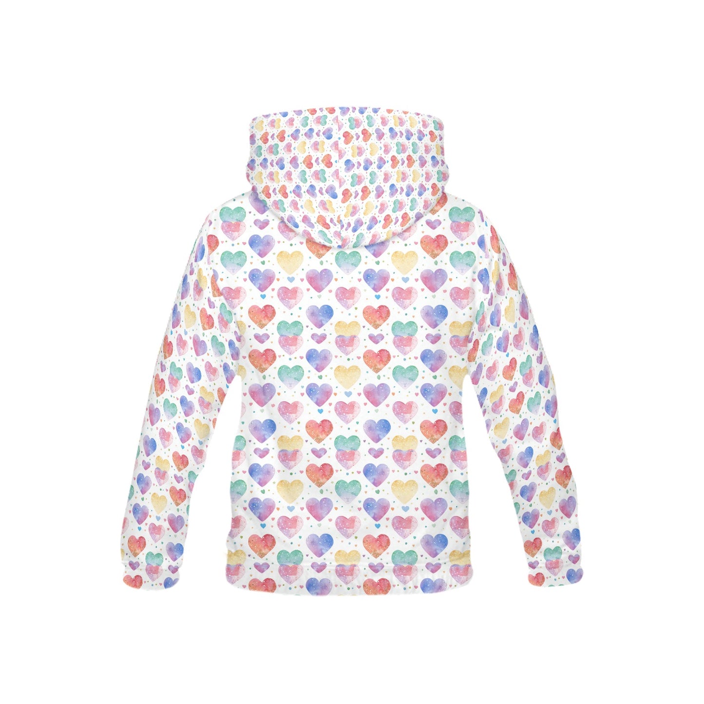 Beautiful Pastel Rainbow Heart pattern Children's Hoodie-My Bright Side Clothing