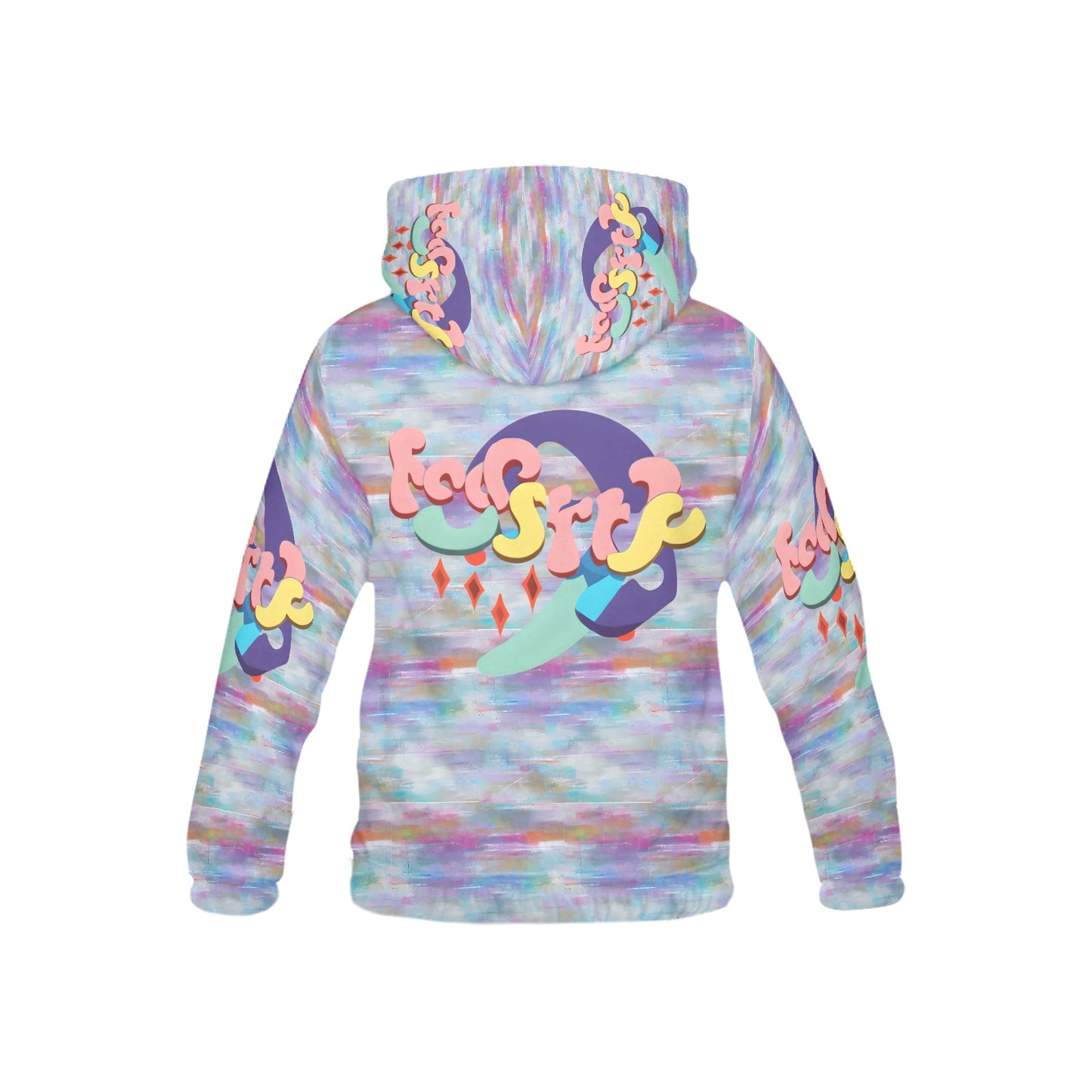 Pastel Rainbow Retro Bright mind bright life subliminal message Pattern and Logo Children's Hoodie-My Bright Side Clothing