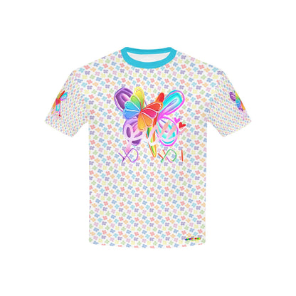 Beautiful Rainbow Flower and Butterfly Pattern and Graphic-My Bright Side Clothing