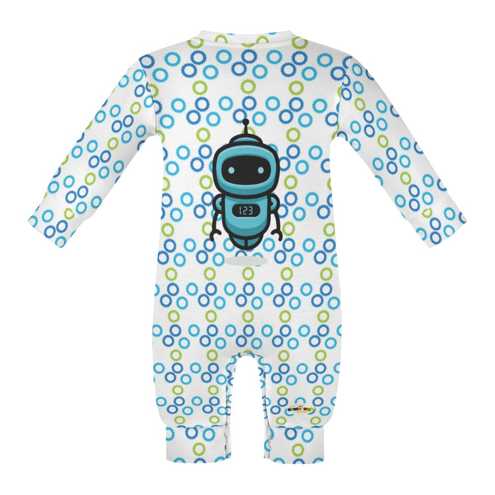 Cute Robot Pattern Baby Romper-My Bright Side Clothing