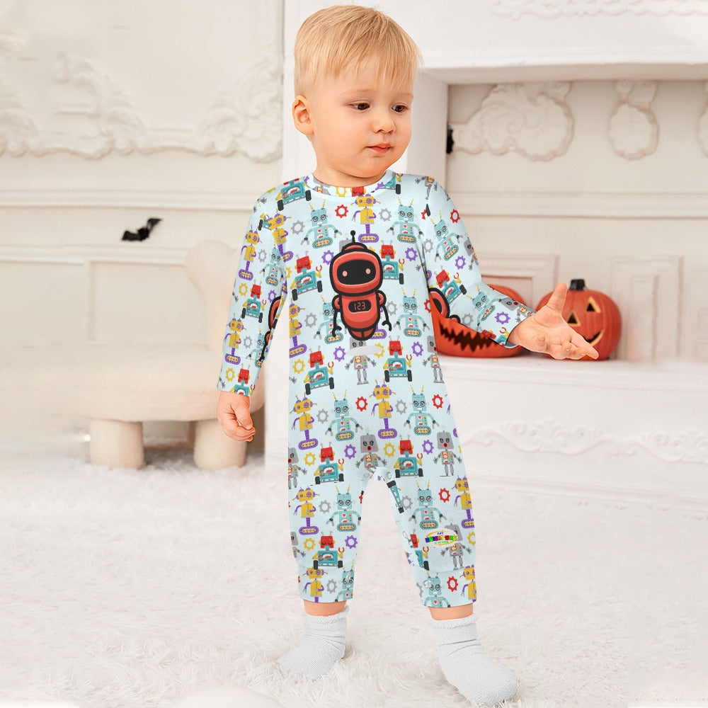 Cute Robots Pattern Baby Romper-My Bright Side Clothing