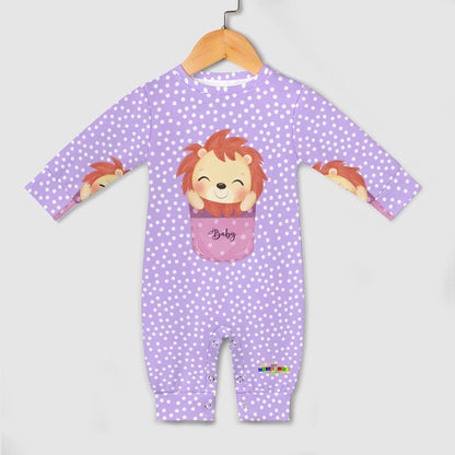 Cute Baby Lion Pocket Animal Friend Baby Romper-My Bright Side Clothing