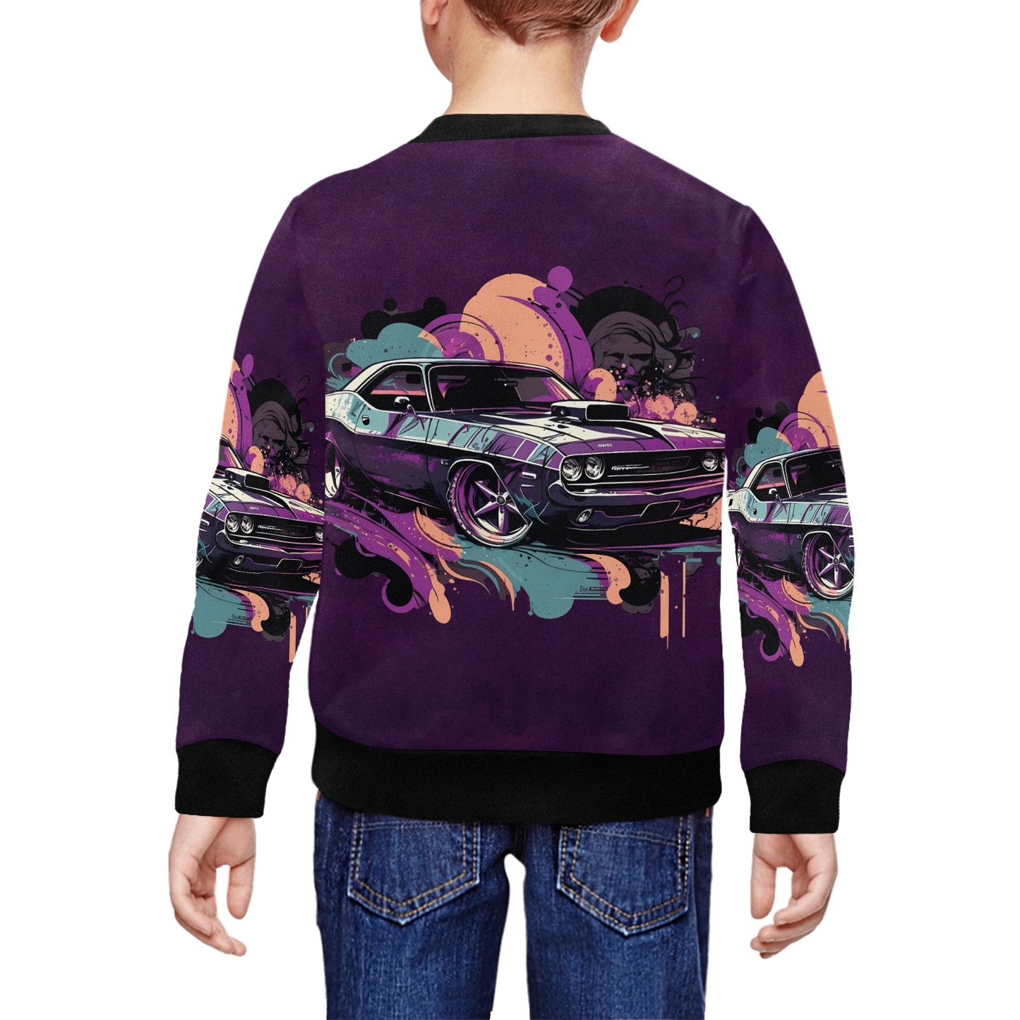 Vintage Sports Racing Car Children's Crew neck Sweatshirt  -My Bright Side Clothing