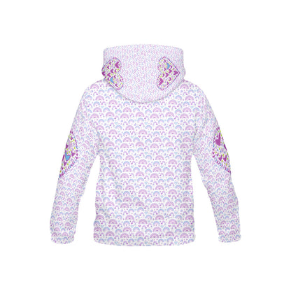 Beautiful Purple Heart Pattern Children's Hoodie-My Bright Side Clothing