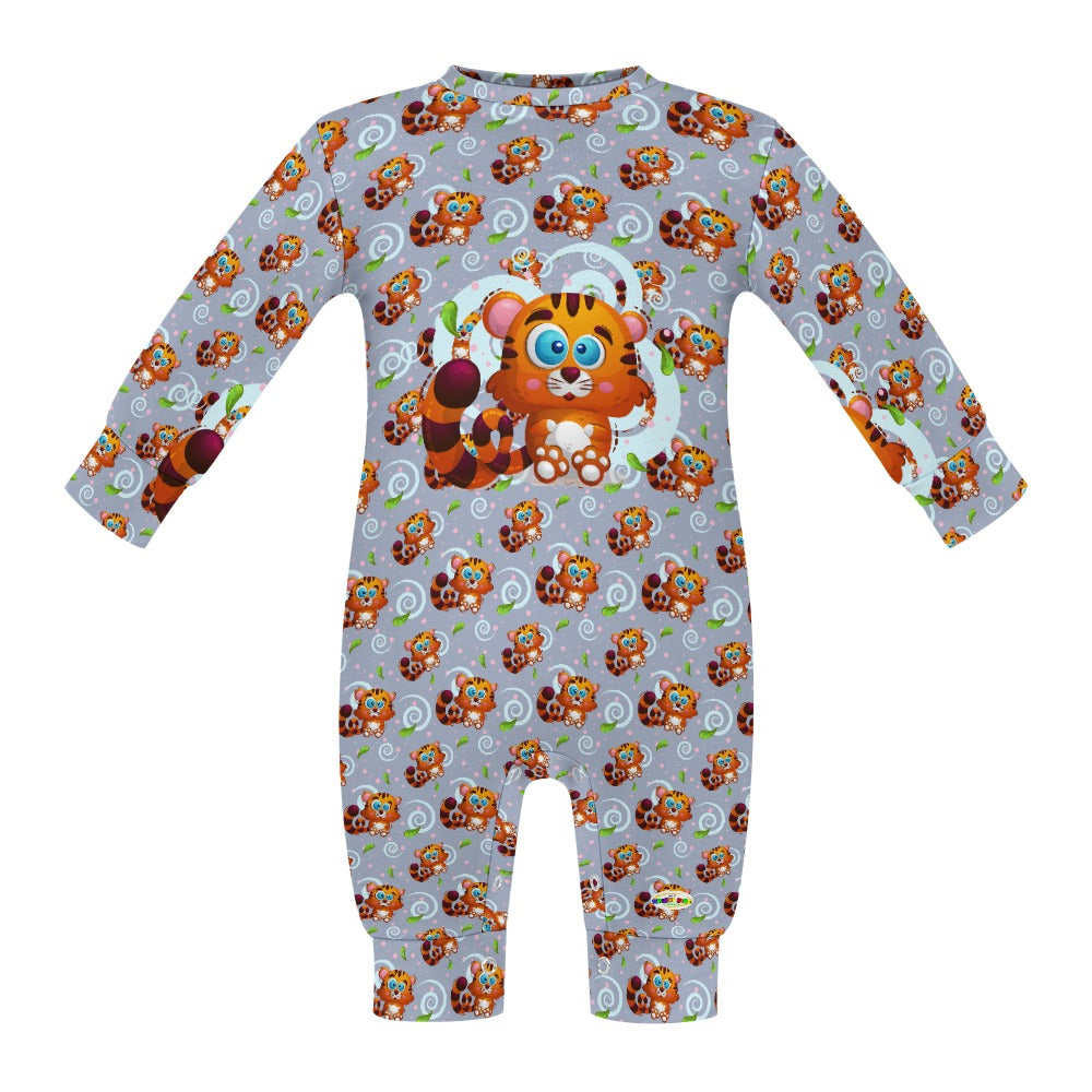 Cute Dizzy Cat Pattern Baby Romper-My Bright Side Clothing