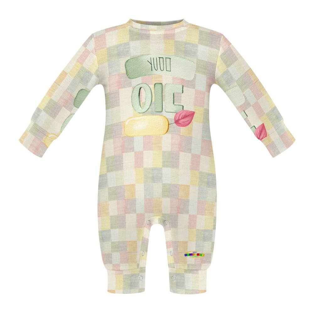 Cute Pastel Patch Pattern  Baby Romper  -My Bright Side Clothing