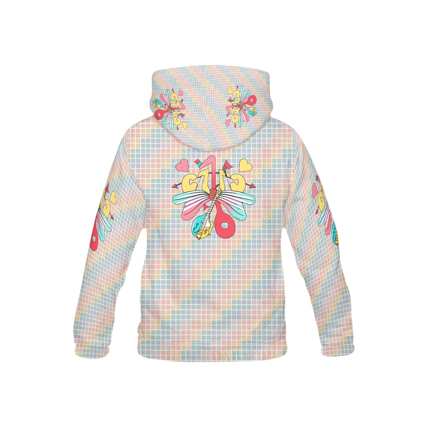 Pastel Music Pattern and Graphic Children's Hoodie-My Bright Side Clothing