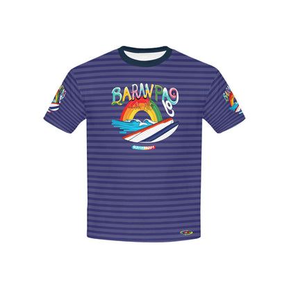 Navy Blue Riding the wave life logo Children's T-Shirt-My Bright Side Clothing