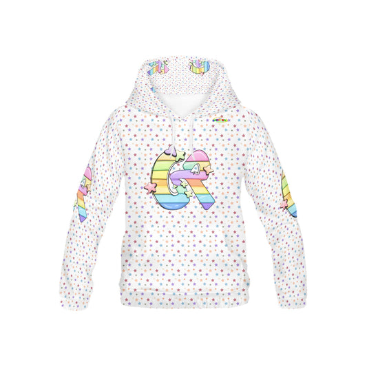 Pastel Rainbow Graphic and Pattern Children's Hoodie-My Bright Side Clothing