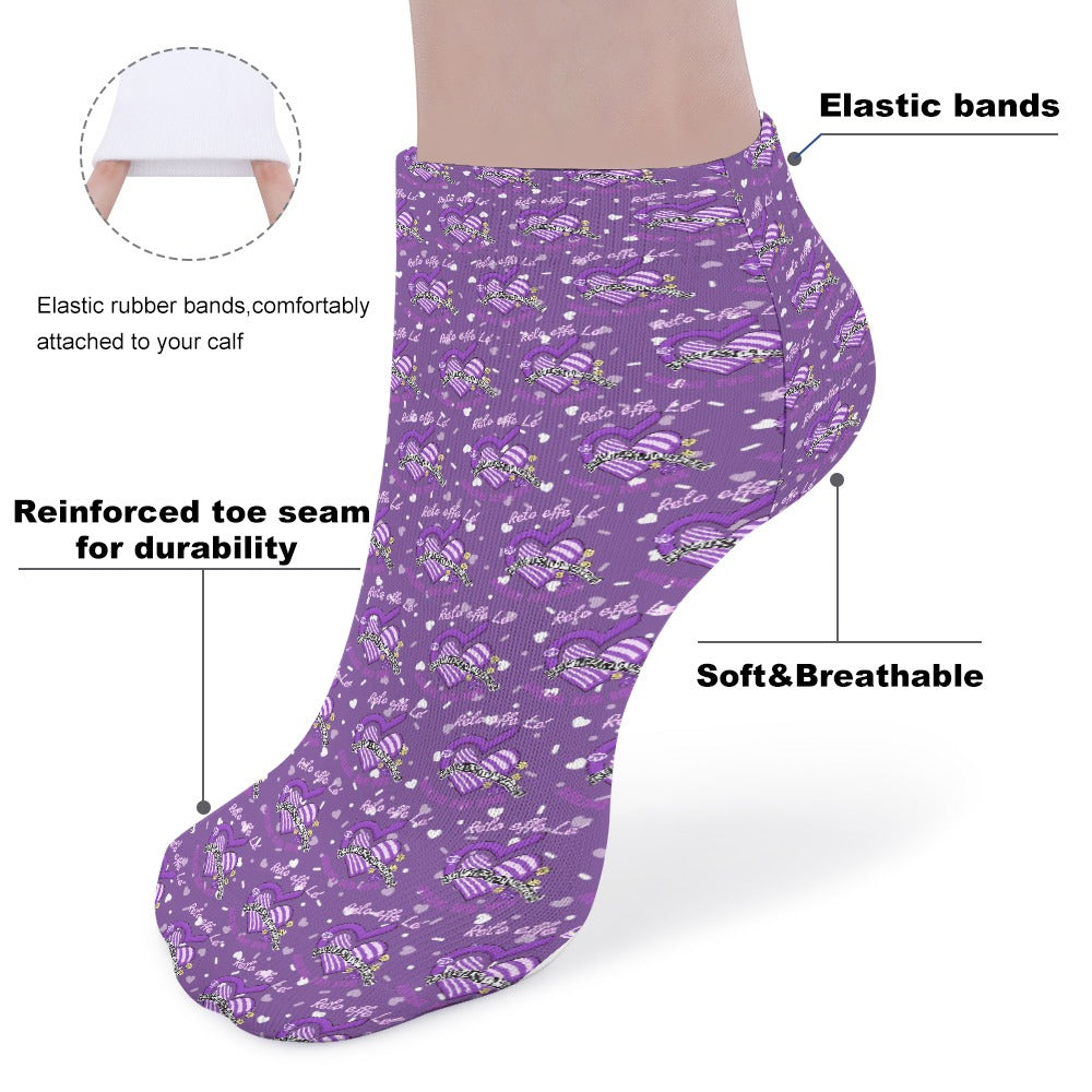 Purple heart Pattern Children's Comfortable Socks -5 Pairs -MyBrightSideClothing