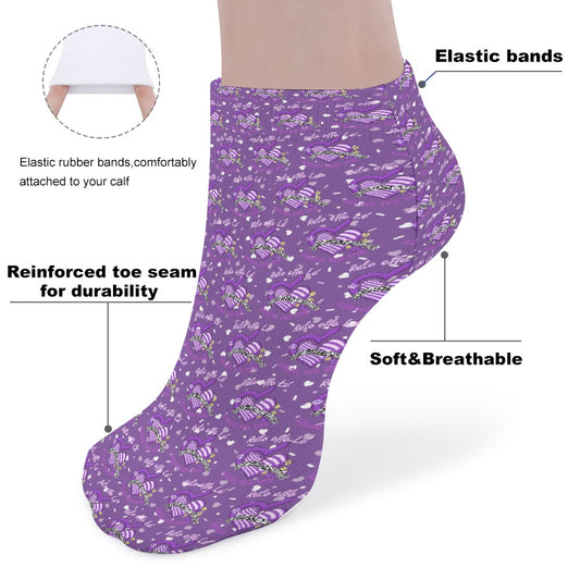 Purple heart Pattern Children's Comfortable Socks -5 Pairs -MyBrightSideClothing