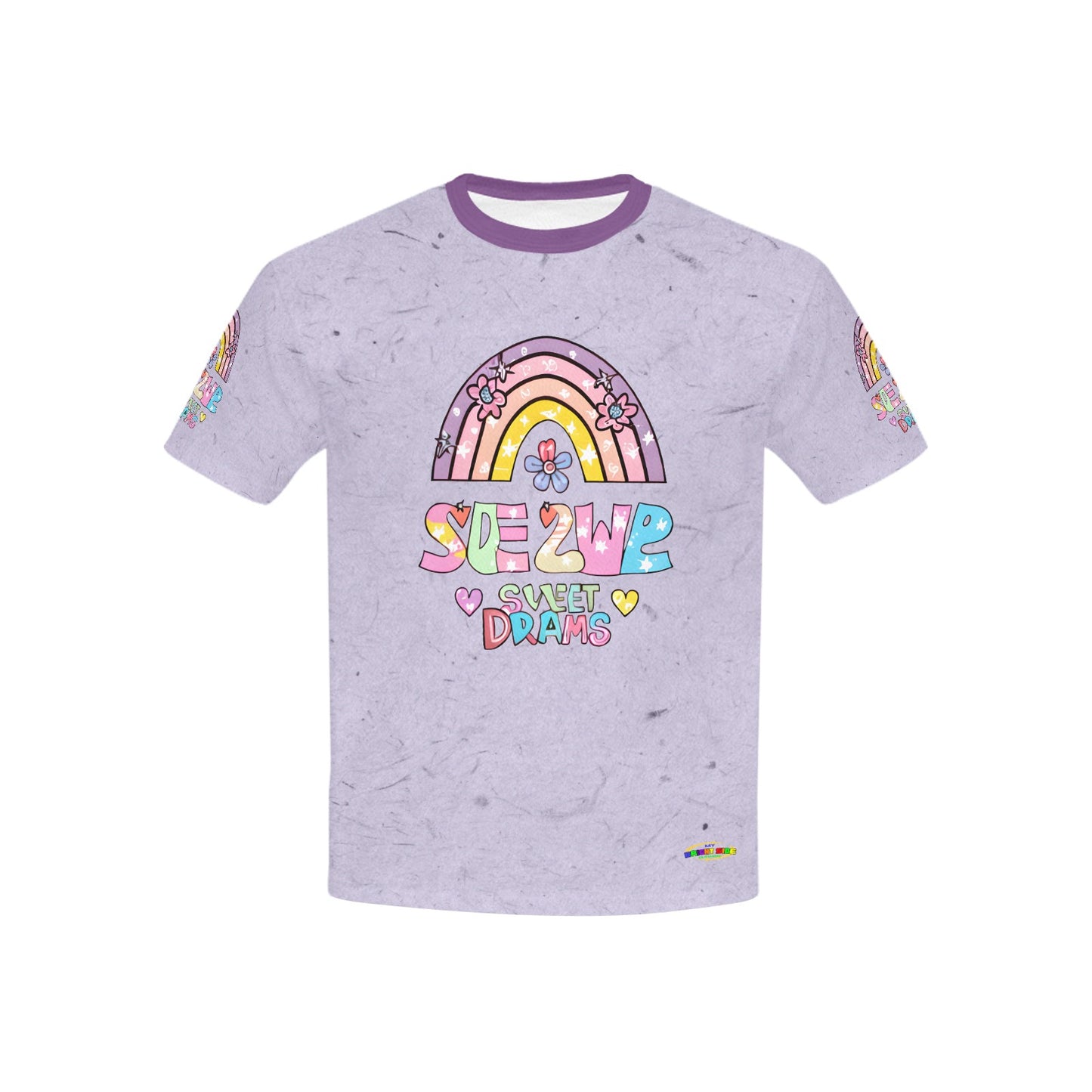 Beautiful Pastel Purple Follow the Rainbow Graphic-Children's T-shirt My Bright Side Clothing