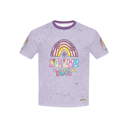 Beautiful Pastel Purple Follow the Rainbow Graphic-Children's T-shirt My Bright Side Clothing