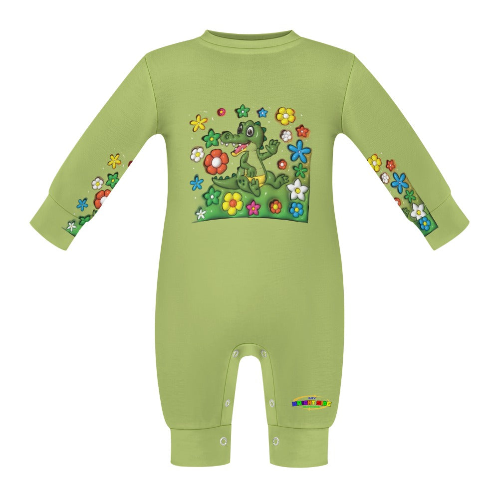 Cute Colourful Cartoon Alligator Baby Romper-My Bright Side Clothing