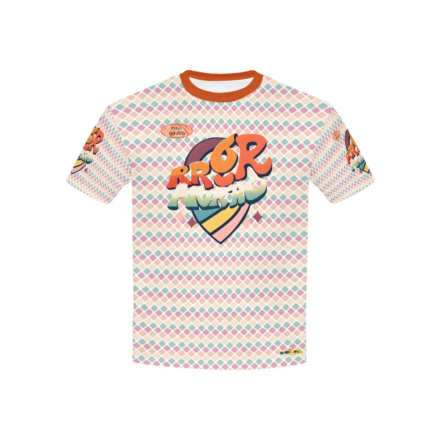 Pastel Rainbow Retro Bright mind bright life subliminal message Pattern and Logo Children's T-shirt-My Bright Side Clothing