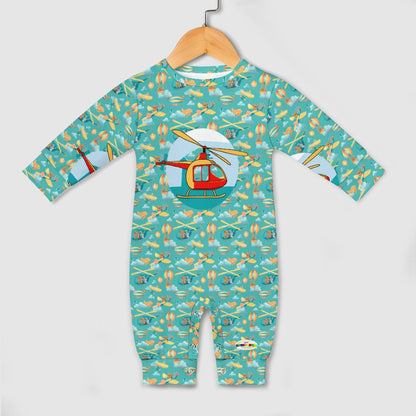 Helicopter Pattern Baby Romper-My Bright Side Clothing