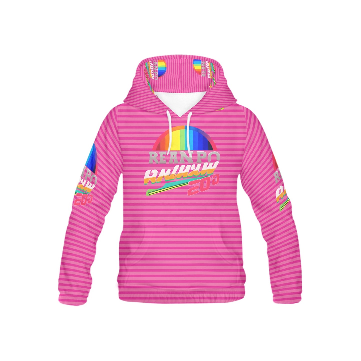 Pink Rainbow Summer Fun Pattern and Graphic Children's Hoodie-My Bright Side Clothing