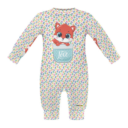 Cute Love Baby Fox Pocket Friend Baby Romper-My Bright Side Clothing