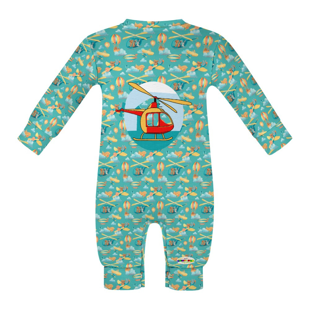 Helicopter Pattern Baby Romper-My Bright Side Clothing