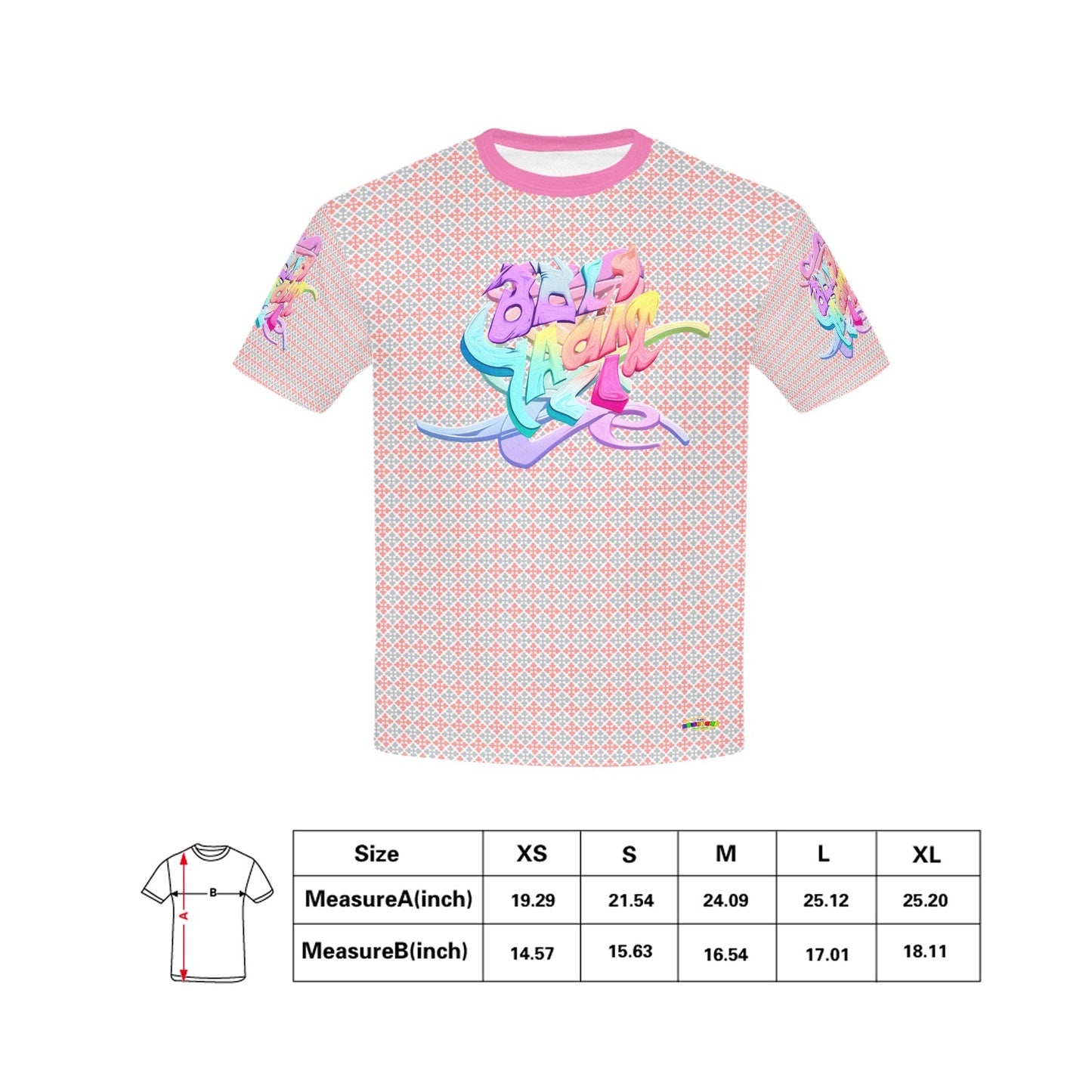 Colourful Pastel Alphabet and Number Fun Graffiti Children's T shirt -My Bright Side Clothing