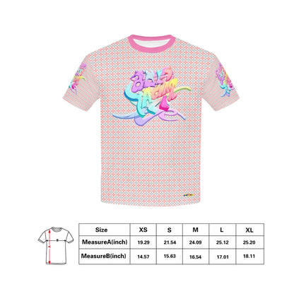 Colourful Pastel Alphabet and Number Fun Graffiti Children's T shirt -My Bright Side Clothing