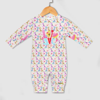 Cute Love Giraffe Pattern Baby Romper-My Bright Side Clothing