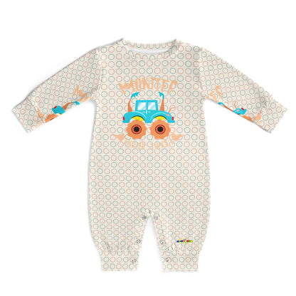 Cute Pastel Monster Truck Graphic Baby Romper -My Bright Side Clothing