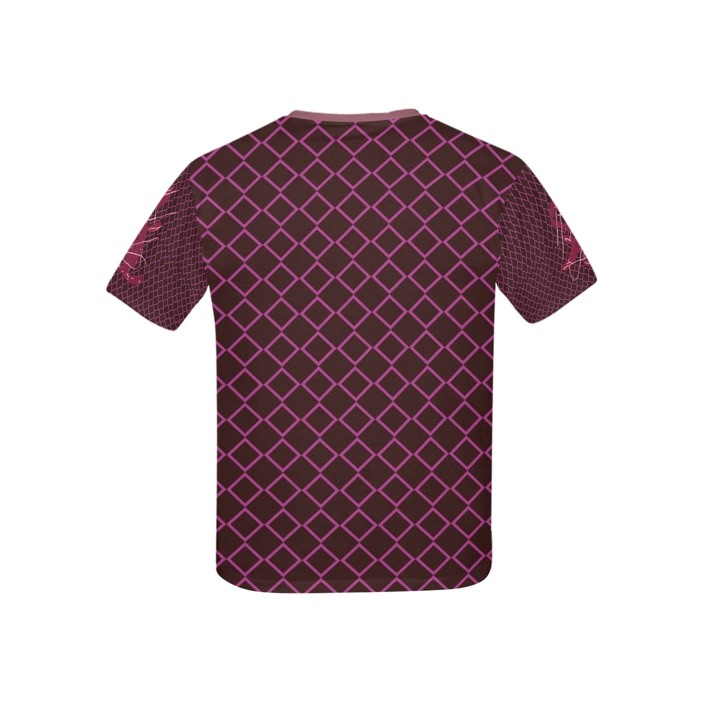 Burgundy Fun Alphabet Graffiti Pattern Children's T-shirt-My Bright Side Clothing