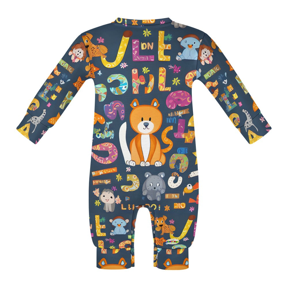 Big Cute Animals Alphabet Baby Romper-My Bright Side Clothing