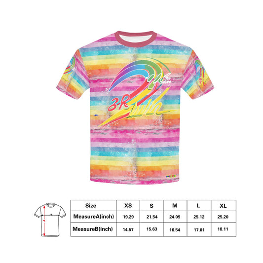 Rainbow Grunge Bright Life Logo Children's T-Shirt-My Bright Side Clothing