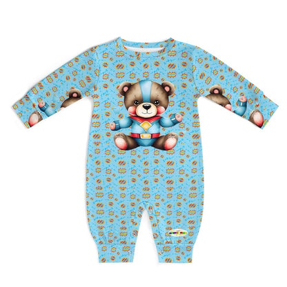 Cute Bear Superhero Theme Baby Romper-My Bright Side Clothing