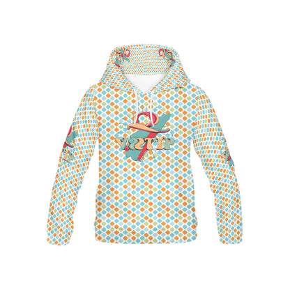 Pastel Retro Bright mind bright life subliminal message Pattern and Logo Children's Hoodie-My Bright Side Clothing