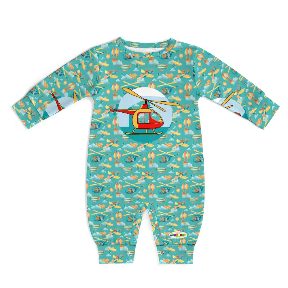 Helicopter Pattern Baby Romper-My Bright Side Clothing