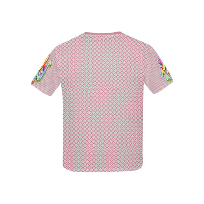 Pink Pastel Fun Alphabet Graffiti Pattern Children's T-shirt-My Bright Side Clothing