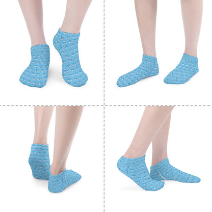 Blue Shining Love Pattern Children's Comfortable Socks -5 Pairs -MyBrightSideClothing