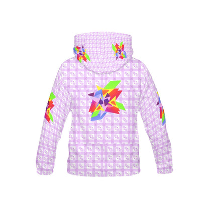 Pastel Purple and Rainbow Abstract Graphic Children's Hoodie-My Bright Side Clothing