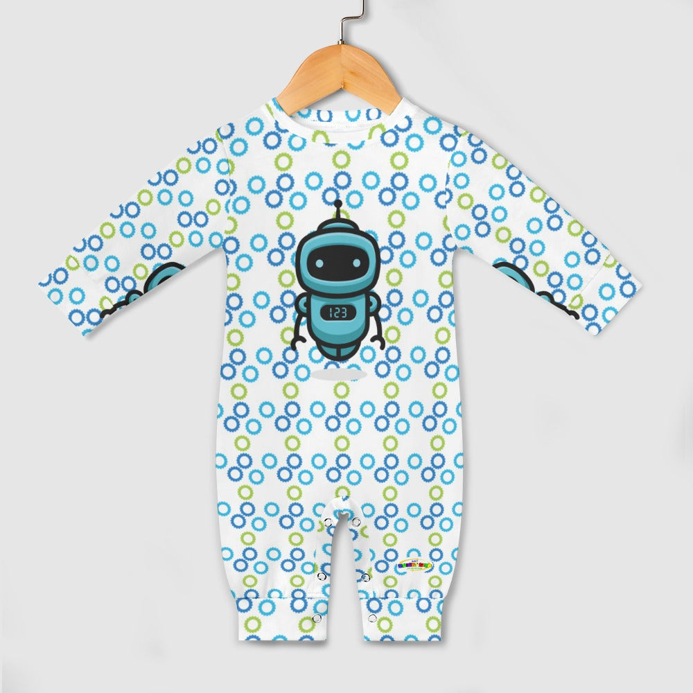 Cute Robot Pattern Baby Romper-My Bright Side Clothing